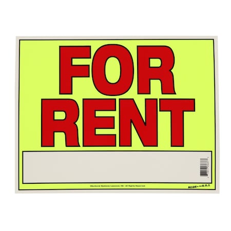 Sign For Rent 11 In X14 In